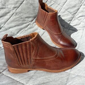 Roan By Bed Stu Vie Rustic Ankle Chelsea Bootie Brown Womens Boot SZ 8